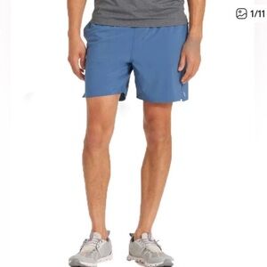 Vuori Trail Shorts Pool Blue Lined